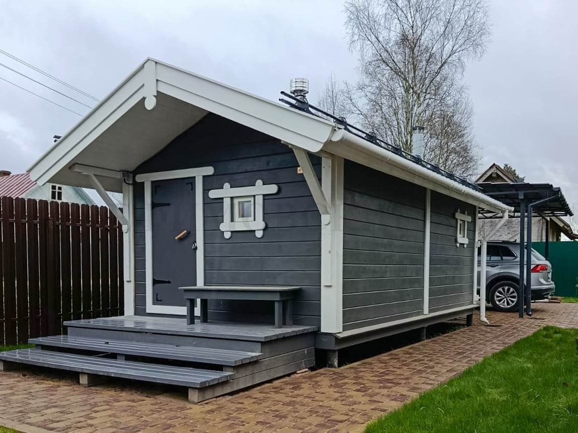 Каркасная баня «Калина Красная» — внешний вид. Фото 12