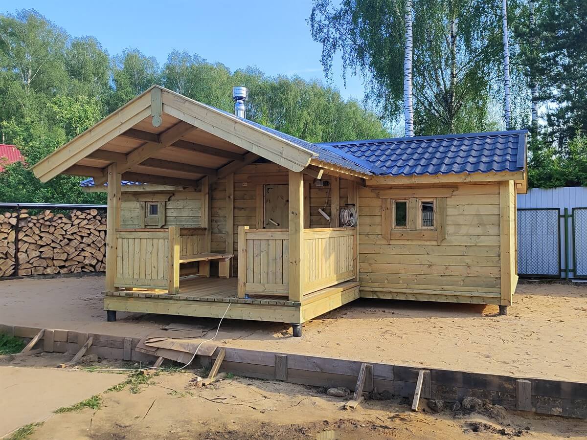 Каркасная баня «Русская Сказка» — внешний вид. Фото 12