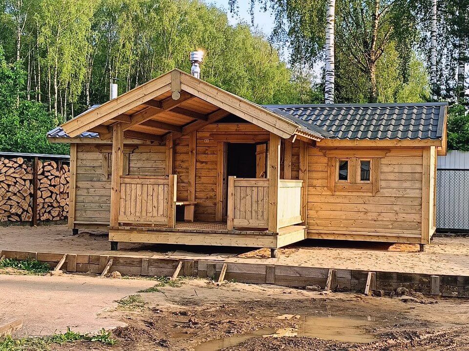 Каркасная баня «Русская Сказка» — внешний вид. Фото 13