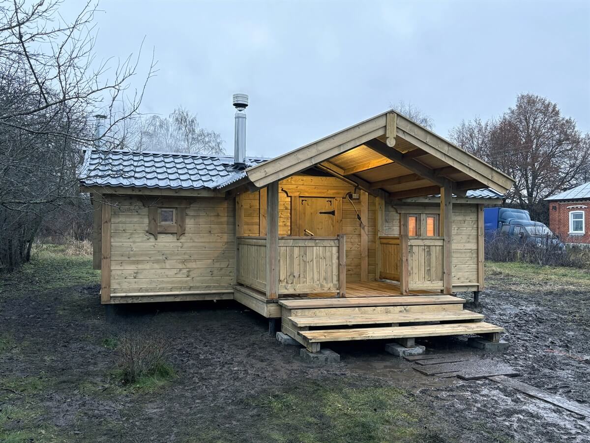 Каркасная баня «Русская Сказка» — внешний вид. Фото 12