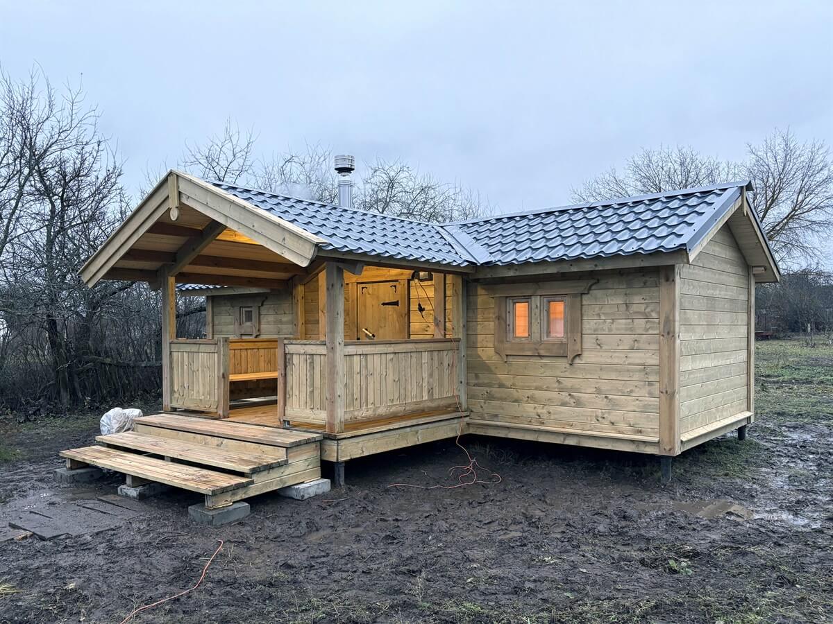 Каркасная баня «Русская Сказка» — внешний вид. Фото 13