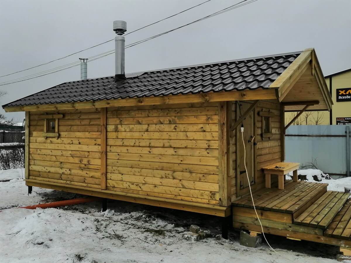 Каркасная баня «Калина Красная» — внешний вид. Фото 5