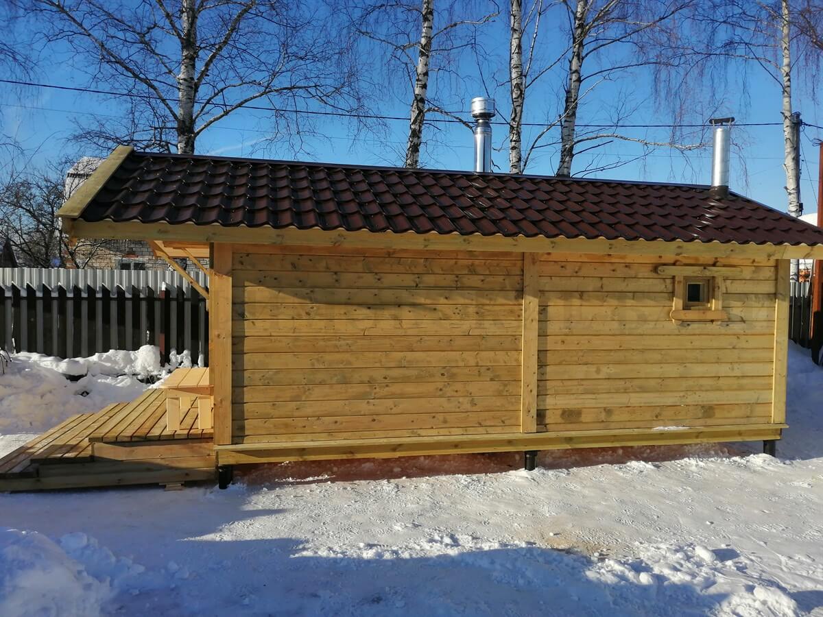 Каркасная баня «Калина Красная» — внешний вид. Фото 4