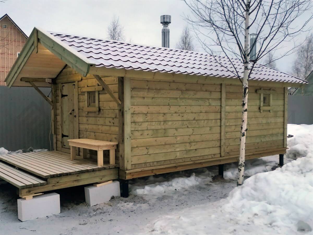 Каркасная баня «Калина Красная» — внешний вид. Фото 9