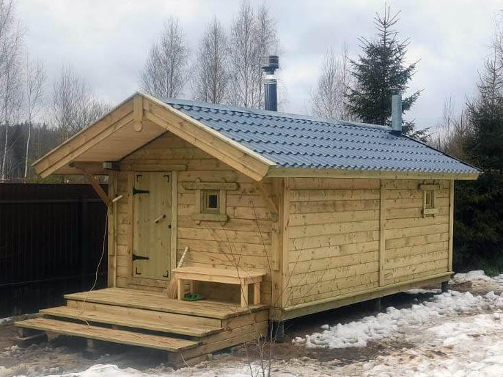 Каркасная баня «Калина Красная» — внешний вид. Фото 6