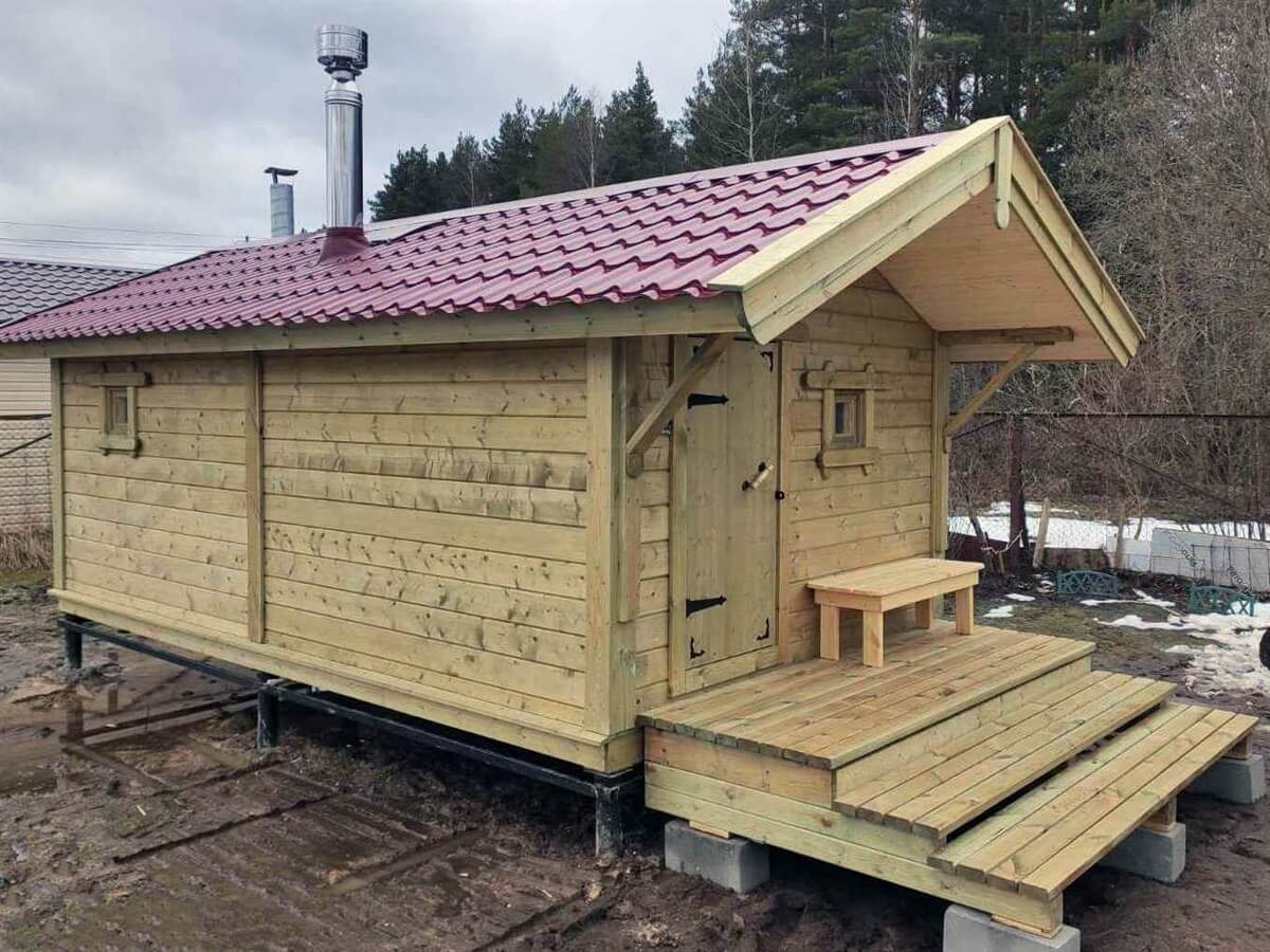Каркасная баня «Калина Красная» — внешний вид. Фото 6