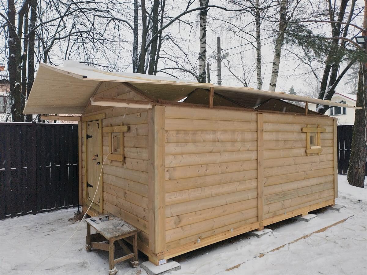 Каркасная баня «Народная» — установка. Фото 4