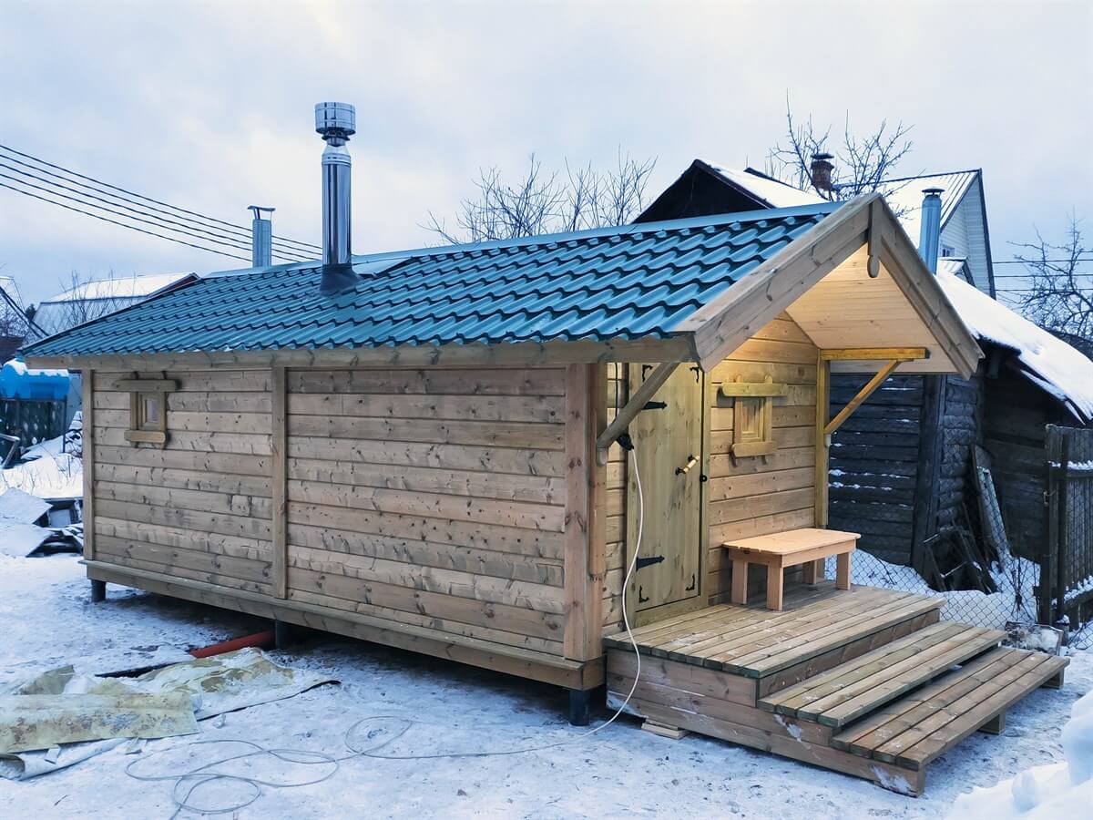 Каркасная баня «Калина Красная» — внешний вид. Фото 5