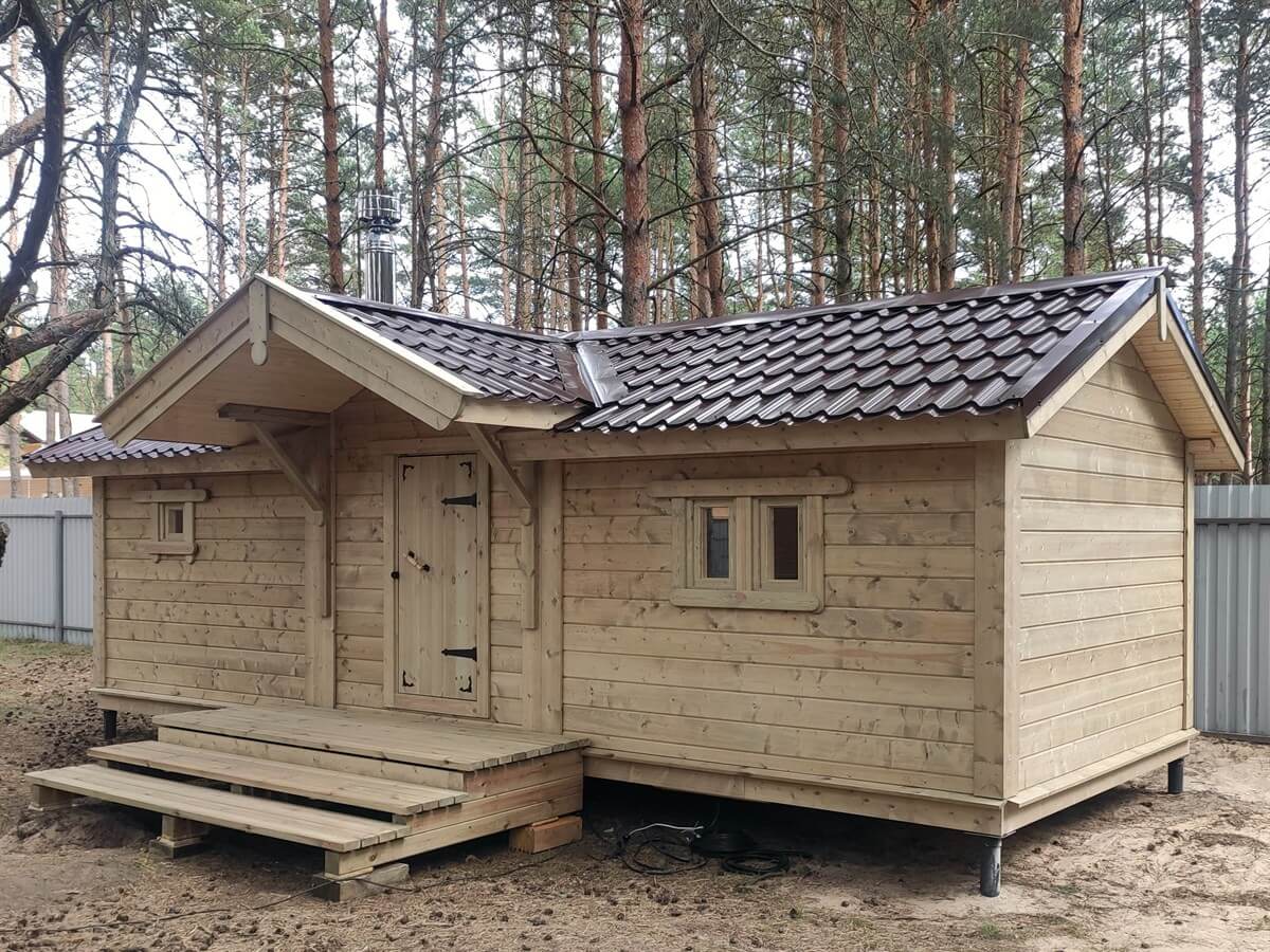 Каркасная баня «Белая Берёза» — внешний вид. Фото 9