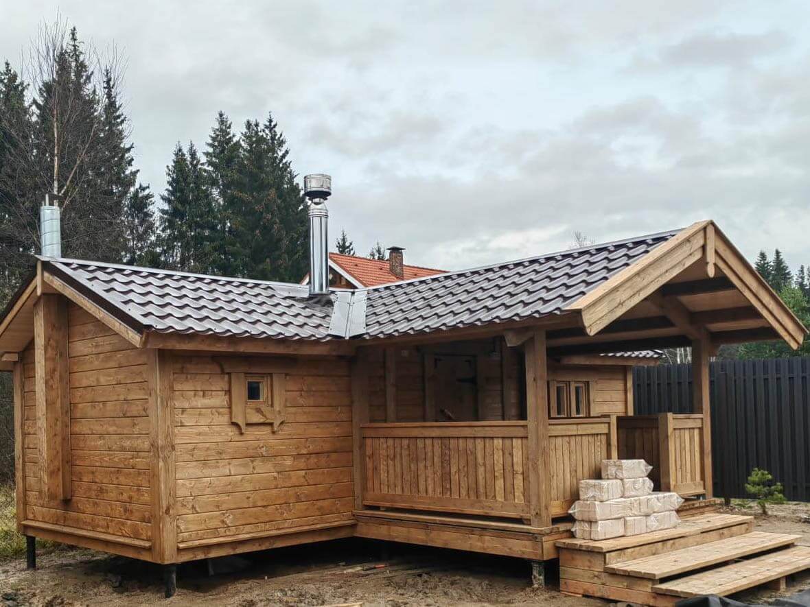 Каркасная баня «Русская Сказка» — внешний вид. Фото 4