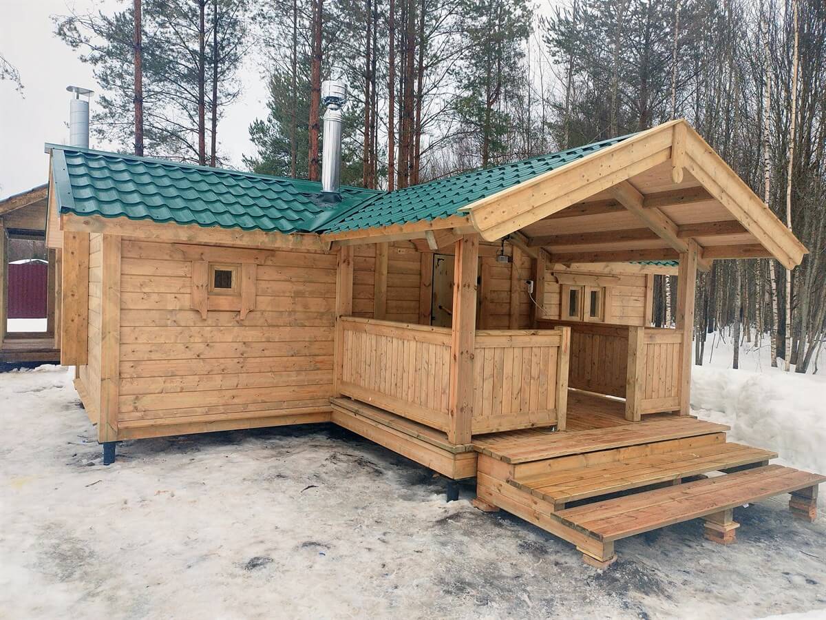 Каркасная баня «Русская Сказка» — внешний вид. Фото 7