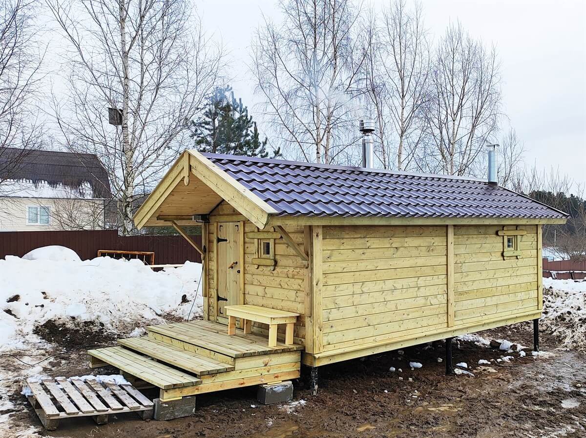 Каркасная баня «Калина Красная» — внешний вид. Фото 6