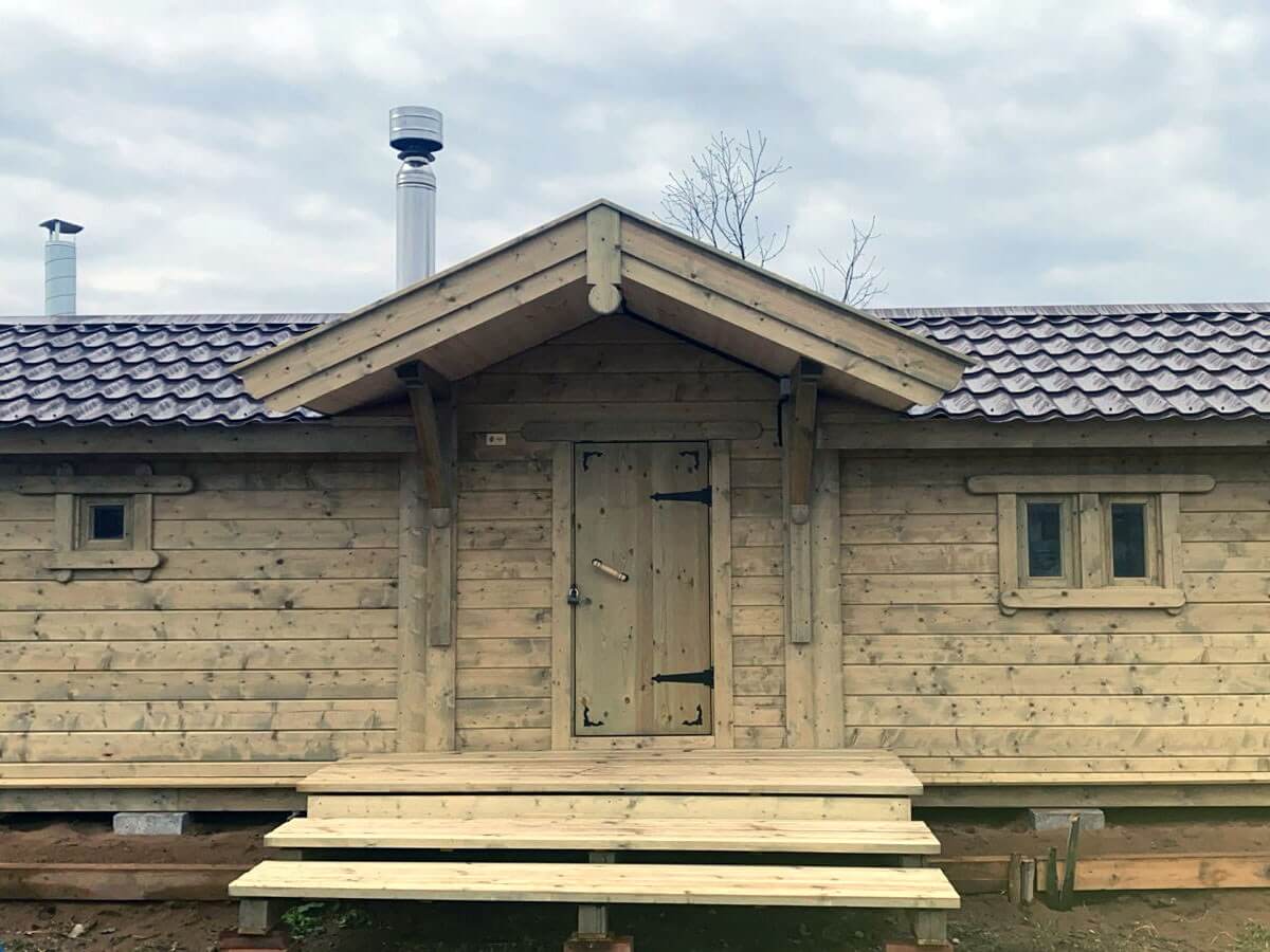 Каркасная баня «Белая Берёза» — внешний вид. Фото 8