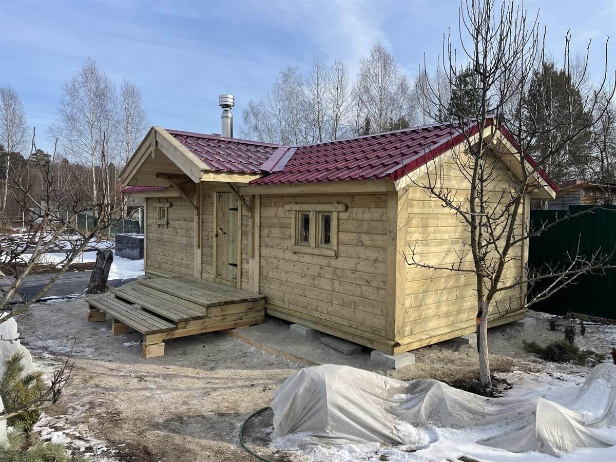 Каркасная баня «Белая Берёза» — внешний вид. Фото 15