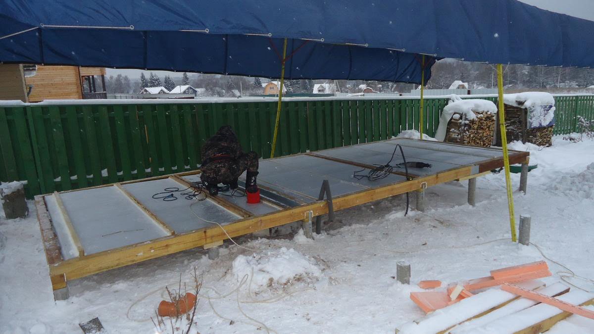 Каркасная баня «Белая Берёза» — установка. Фото 21