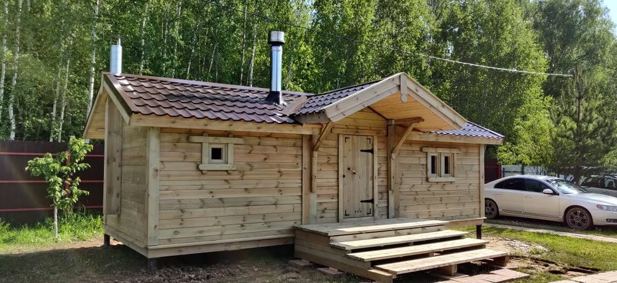 Каркасная баня «Белая Берёза» — внешний вид. Фото 6