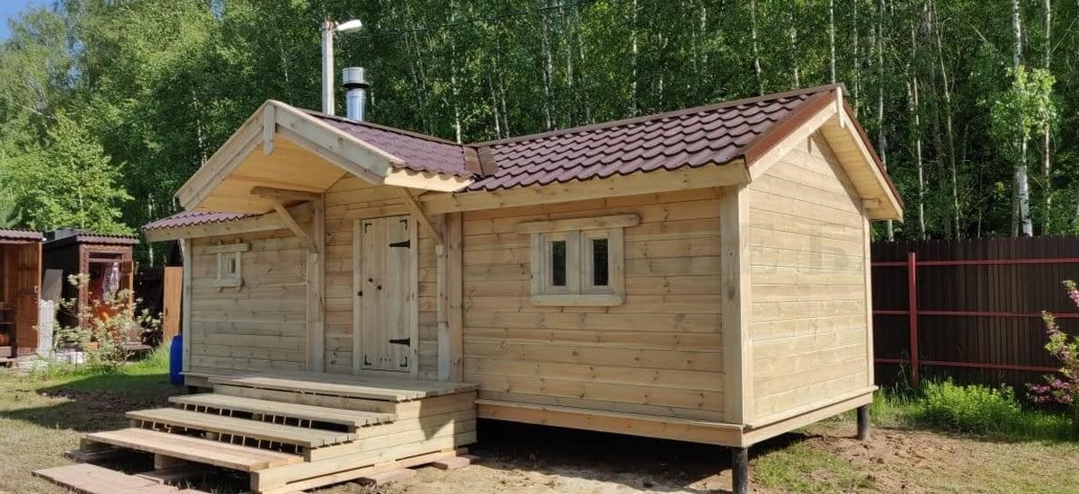 Каркасная баня «Белая Берёза» — внешний вид. Фото 7