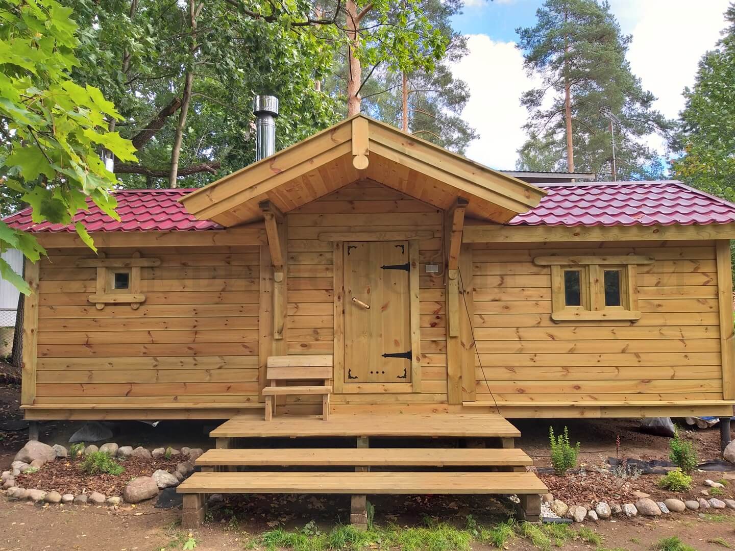 Каркасная баня «Белая Берёза» — внешний вид. Фото 3