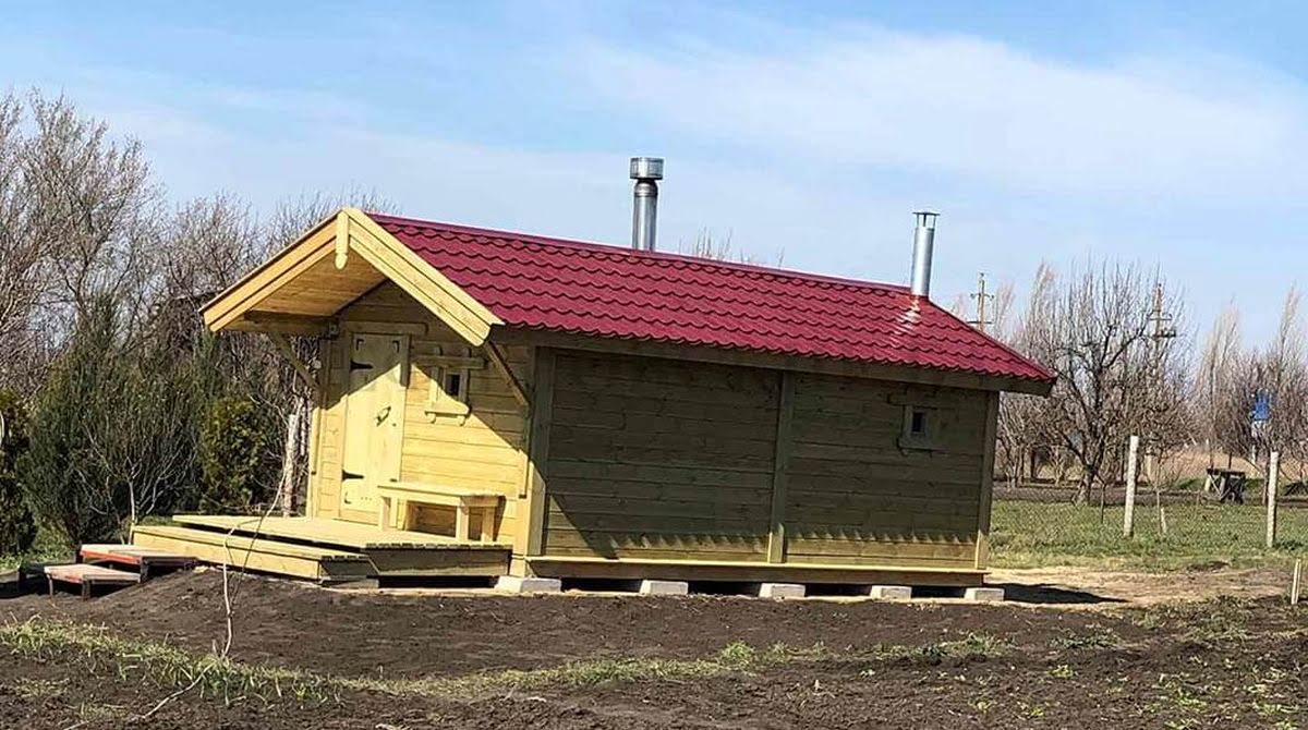 Каркасная баня «Калина Красная» — внешний вид. Фото 1